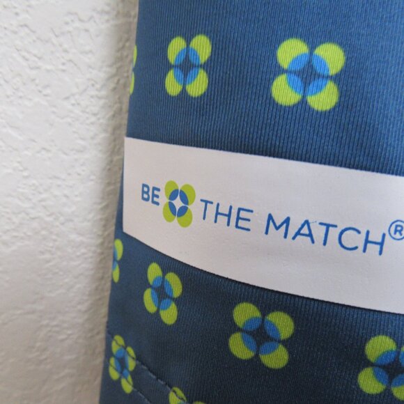 Waggle Blue/Green Geometric AOP Short-Sleeve Golf Polo Shirt Medium - Picture 3 of 5